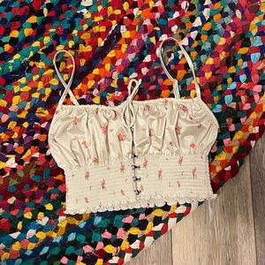 UO satin crop top ︎♲︎